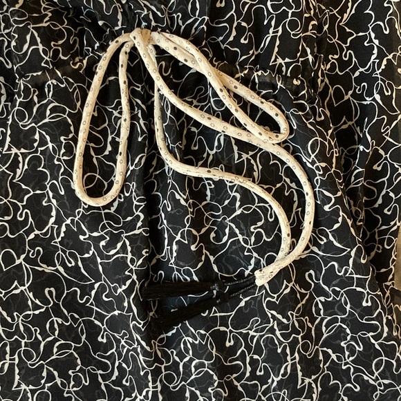 Juicy Couture Black and Cream Abstract Patterned Silk Dress - Picture 5 of 5